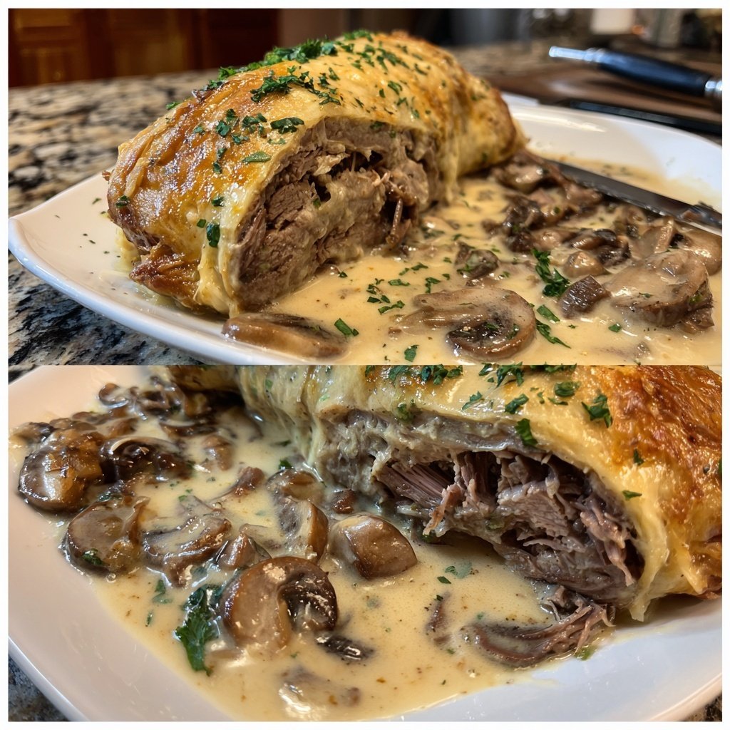 Hausmannskost Rinderrouladen mit Rahmsoße