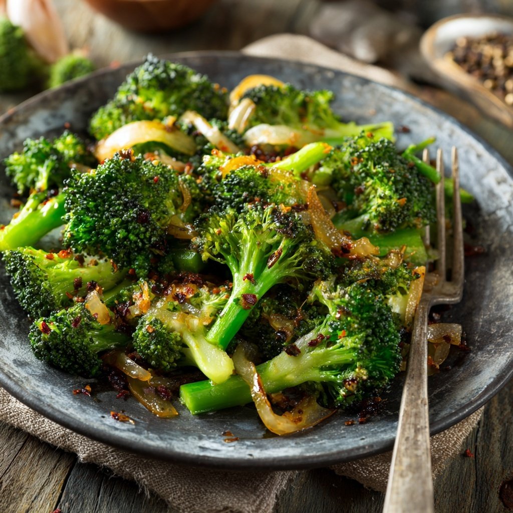 Brokkoli Pfanne Mit Zwiebeln