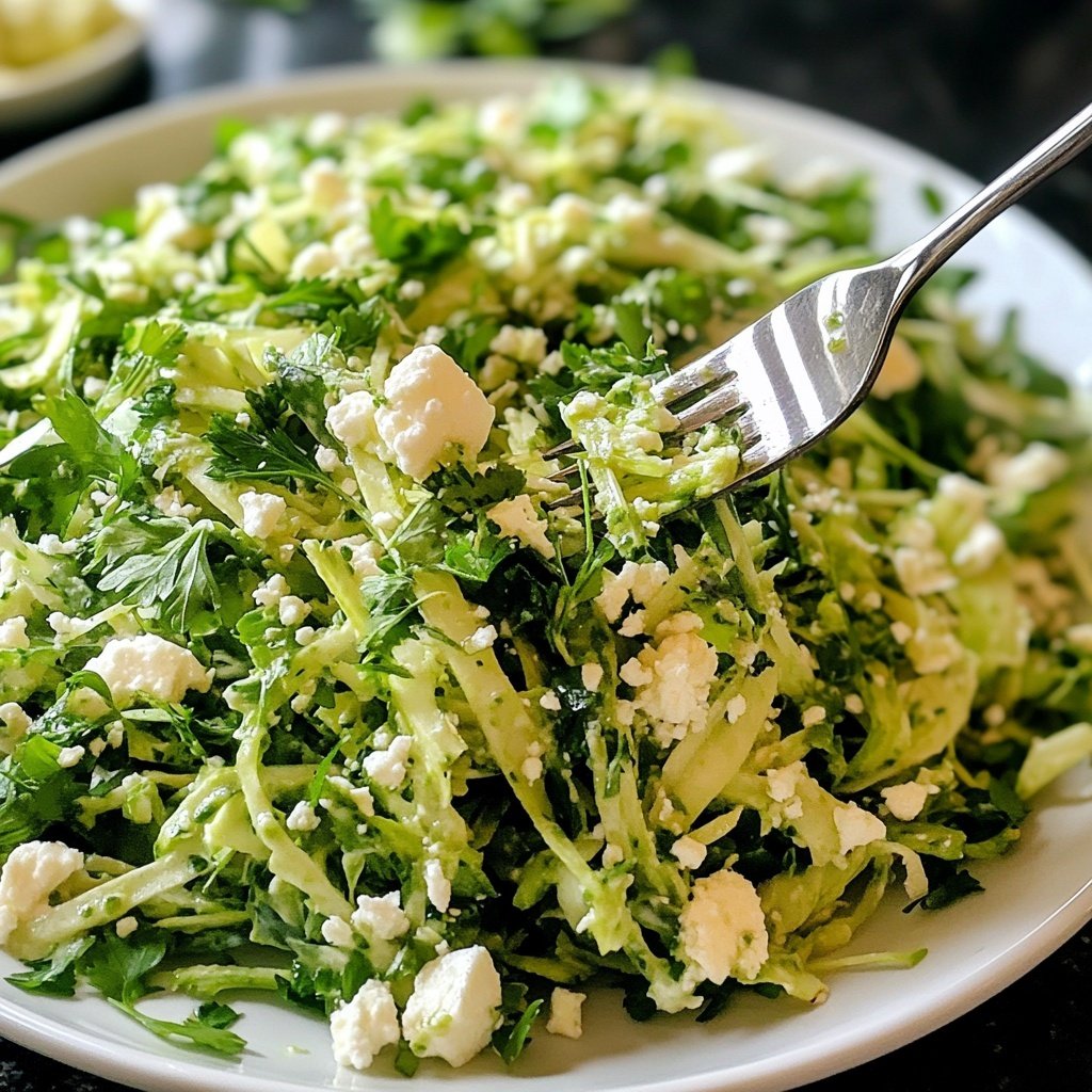 Green Goddess Salat mit Spitzkohl und Feta